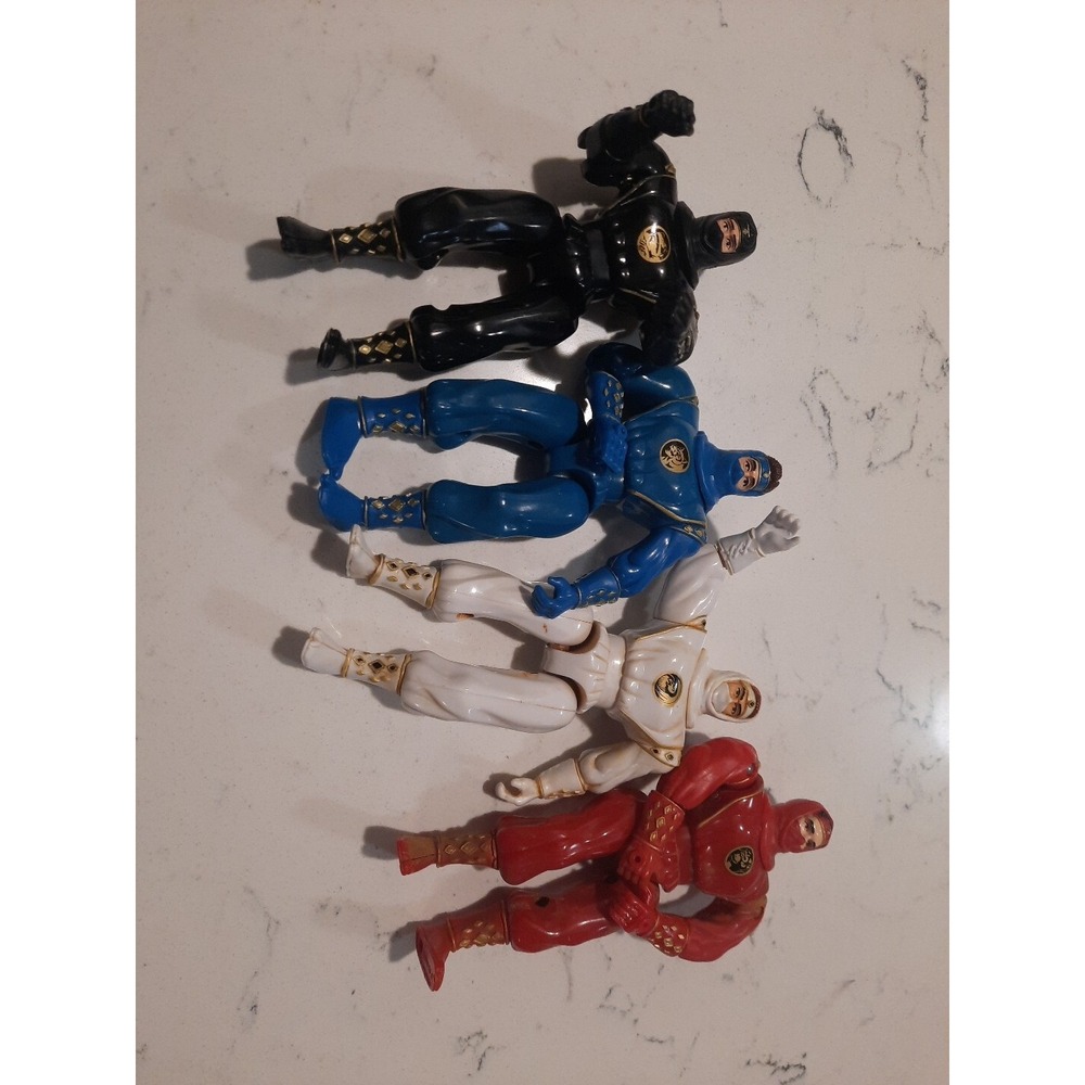 Bandai 1995 Mighty Morphin Power Ranger Ninja Figures Lot of 4